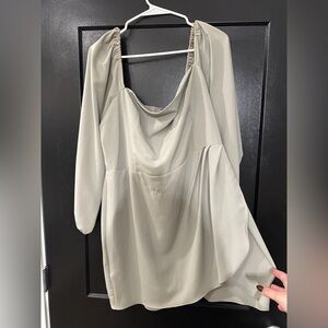 Abercrombie & Fitch Sage Crepe Mini Dress